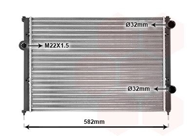 Радиатор VW PASSAT4 1.6/1.8/2.0 MT Van Wezel 58002119