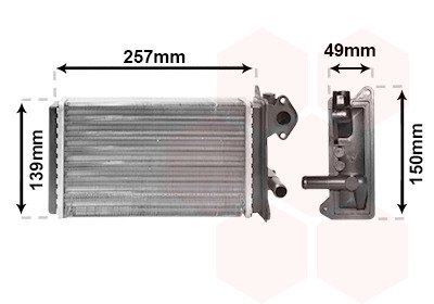 Радіатор пічки Van Wezel 58006062