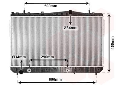 Радіатор охолодження CHEVROLET Tacuma Van Wezel 81002053