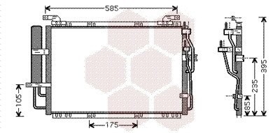 Радіатор кондиціонера HYUNDAI MATRIX (FC) (01-) Van Wezel 82005091