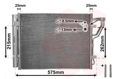 Радіатор кондиціонера I30 DIES 06- Van Wezel 82005189