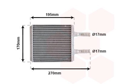 Радіатор обігрівача HYUNDAI ACCENT (X3) (94-) Van Wezel 82006061 (фото 1)