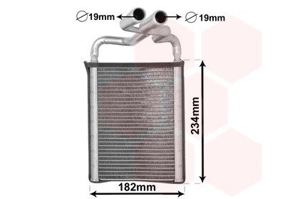 Радиатор обогревателя SANTA FE 20/22 CRDi 05-11 Van Wezel 82006356