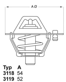 Термостат DAIHATSU; TOYOTA WAHLER 3119.82D5 (фото 1)