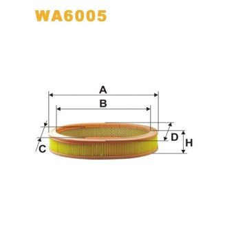 Фильтр воздуха Renault R11, R19, R21, R5 II, R9 (WA6005) WIX FILTERS 323015 (фото 1)