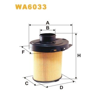 Фільтр повітря Citroen AX, BX, C15, Saxo, ZX; Peugeot 106, 205, 309, 405; Talbot 130 (WA6033) WIX FILTERS 323096 (фото 1)