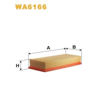 Фильтр воздуха Aro 10; Audi 100, 80, 80 Quattro, 90, Cabriolet, Coupe, Coupe Quattro (WA6166) WIX FILTERS 323267 (фото 1)