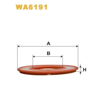 Фільтр повітря BMW Serie 3 (E21), Serie 5 (E12), Serie 6 (E24), Serie 7 (E23); Merce (WA6191) WIX FILTERS 323342