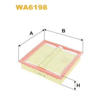 Фільтр повітря Mercedes 190, 250, E (W/R/C/S124) (WA6198) WIX FILTERS 323363