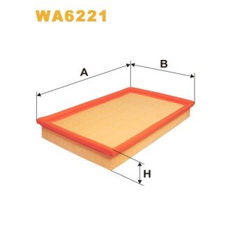 Фільтр повітря Opel Calibra, Vectra A; Vauxhall Calibra, Cavalier; Volvo 740, 760 (WA6221) WIX FILTERS 323429