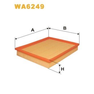 Фільтр повітря Daewoo (Chevrolet) Espero, Nexia; Opel Kadett E; Vauxhall Carlton (WA6249) WIX FILTERS 323501