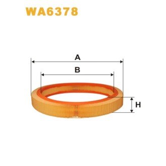 Фільтр повітря Mercedes 190, 200, 230 (WA6378) WIX FILTERS 323852