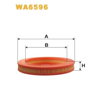 Фільтр повітря Mercedes 190, 200 (WA6596) WIX FILTERS 324449