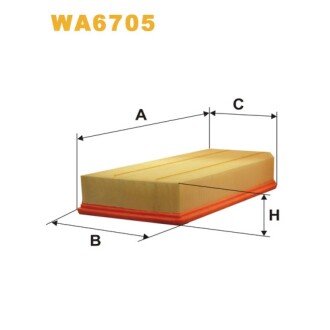 Фільтр повітря Mercedes C (W203/C203/T203), CLK (A/C209), E (W/S210), G (W461/W463), (WA6705) WIX FILTERS 324668