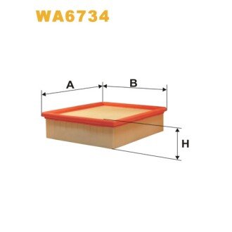 Фільтр повітря Renault Clio II, Espace IV (02-), Laguna II, Vel Satis (WA6734) WIX FILTERS 324722