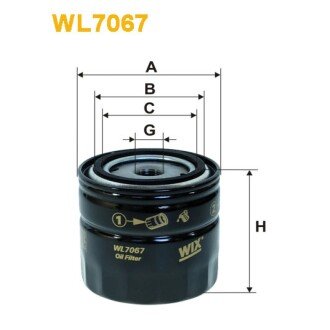 Фільтр оливи Iveco; Deutz Fahr; Lamborghini; Alfa Romeo; Aro; Fiat; FSO; Polonez; Inno (WL7067) WIX FILTERS 325220