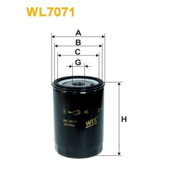 Фільтр оливи Audi; Desta; Jaguar; Linde; Seat; Volkswagen (WL7071) WIX FILTERS 325241