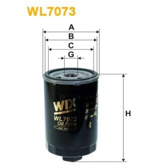 Фільтр оливи Volkswagen Corrado, Golf II, Passat (35I), Polo II (81-94) (WL7073) WIX FILTERS 325247