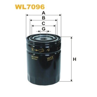Фильтр масла Allis-Chalmers; Atlas Copco; Bobcat; Bomag; Case; Clark Equipment; Daf; F (WL7096) WIX FILTERS 325301