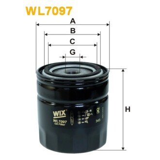 Фільтр оливи Balcancar; Case; Fendt; Holder Tractoren; Renault Agriculture; Daihatsu; (WL7097) WIX FILTERS 325304