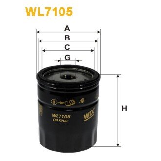 Фільтр оливи BMW Serie 3 (E21), Serie 3 (E30), Serie 5 (E12), Serie 5 (E28) (WL7105) WIX FILTERS 325328