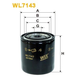 Фільтр оливи Daihatsu; Ford; Infiniti; Mercury; Nissan; Subaru; Toyota (WL7143) WIX FILTERS 325409