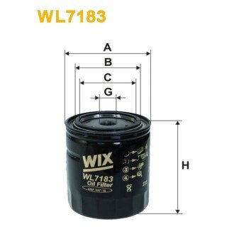 Фільтр оливи Opel Frontera A, Omega A; Vauxhall Frontera A (WL7183) WIX FILTERS 325481