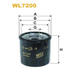 Фільтр оливи Ford; Honda; Hyundai; Infiniti; John Deere; Kia; Kubota; Mazda; Nissan; R (WL7200) WIX FILTERS 325508