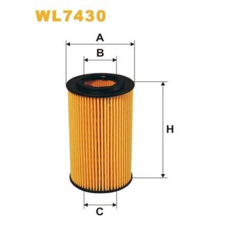 Фільтр оливи Honda Accord VIII (03-), CR-V II, FR-V (WL7430) WIX FILTERS 325847