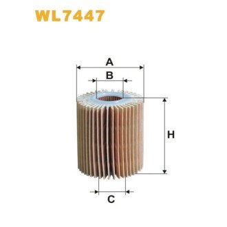 Фільтр оливи Lexus IS; Toyota Auris, Avensis II, Avensis III, Corolla Verso, Corolla X (WL7447) WIX FILTERS 325883