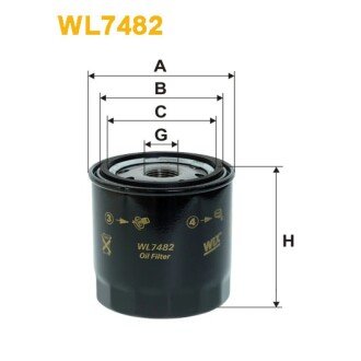 Фільтр оливи Nissan Navara, Pathfinder; Renault Laguna III, Megane CC, Megane III, Sce (WL7482) WIX FILTERS 325896