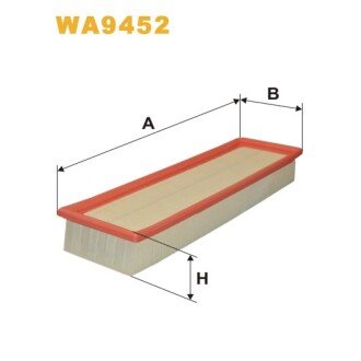 Фільтр повітря Citroen C4; Peugeot 206/206 SW, 206+, 307/307 SW (WA9452) WIX FILTERS 327554