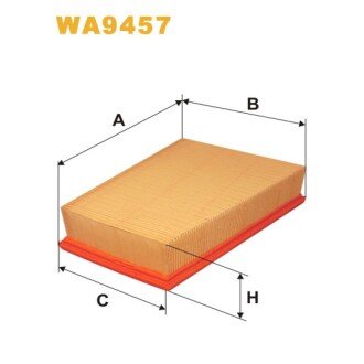 Фільтр повітря Renault Megane II, Scenic II (WA9457) WIX FILTERS 327566