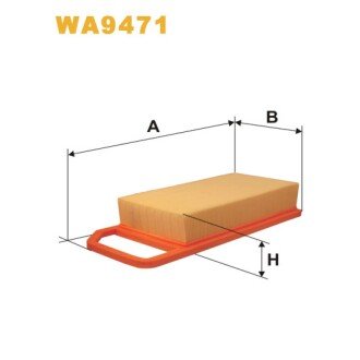 Фільтр повітря Citroen C5, C5 II, C6; Peugeot 407+407 Coupe (WA9471) WIX FILTERS 327608