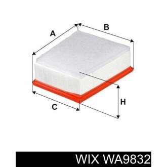 Фільтр повітря Renault Espace V, Megane IV, Talisman (WA9832) WIX FILTERS 327912