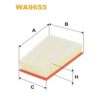 Фільтр повітря Renault Fluence, Megane CC, Megane III, Scenic III (WA9655) WIX FILTERS 328003