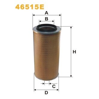 Фільтр повітря Avia; Daf; Ebro; Faun, Ford; Iveco; Liebherr; M.A.N.; Pegaso; Renaul (46515E) WIX FILTERS 328171