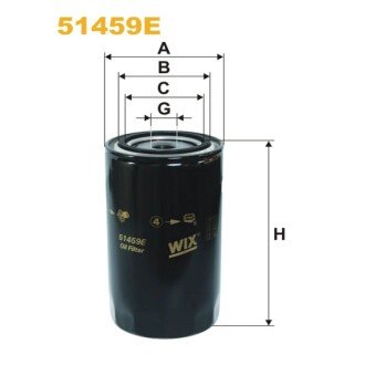 Фільтр оливи Bedford; Dodge; Leyland; Nissan; Pegaso; Renault (RVI);Volvo; Bobcat; Cas (51459E) WIX FILTERS 328248