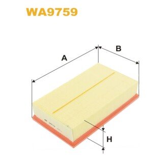 Фільтр повітря Audi A3 III, TT III; Seat Leon III; Skoda Octavia III, Superb III; Vo (WA9759) WIX FILTERS 329759