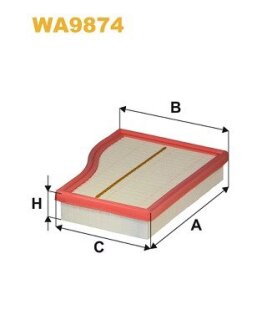Фільтр повітряний WIX FILTERS WA9874