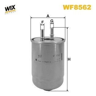 Фільтр паливний RENAULT MEGANE III, SCENIC III 1.5 DCI 12- (WIX-FILTERS) WIX FILTERS WF8562