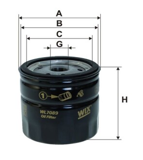 ФІЛЬТР ОЛИВИ WIX FILTERS WL7089