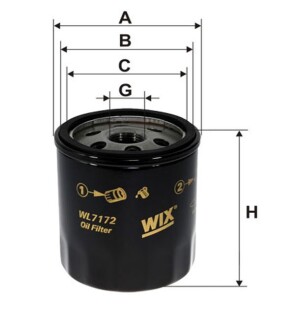 Фільтр масляний двигуна FORD, TOYOTA /OP618 (WIX-FILTERS) WIX FILTERS WL7172 (фото 1)