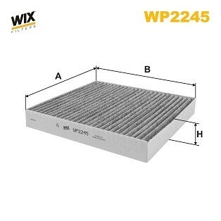 Фільтр салону HYUNDAI SANTA FE 18-, KIA SORENTO 20- вугільний (WIX-FILTERS) WIX FILTERS WP2245