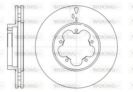 Тормозной диск пер. Transit 06-14 WOKING D61021.10