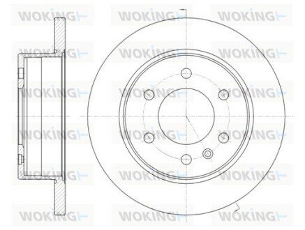 Диск гальмівний задній (кратно 2) (Remsa) MB Sprinter II VW Crafter (D61035.00) WOKING D6103500 (фото 1)
