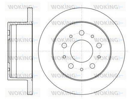 Диск тормозной задний (кратно 2) (выр-во Remsa) PSA Boxer Jumper, Fiat Ducato 06> 11> (D61055.00) WOKING D6105500