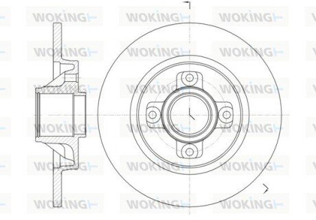 Диск тормозной задний (выр-во Remsa) PSA Berlingo Partner II / C4 Picasso / 308 3008 5008 (D61058.00) WOKING D6105800