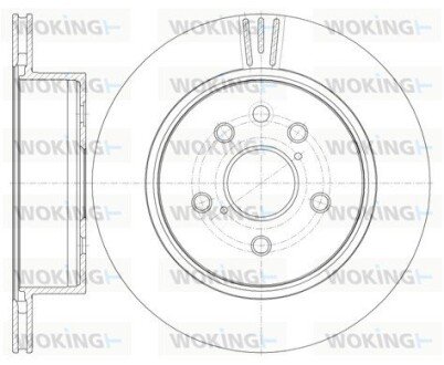 Диск гальмівний задній (кратно 2) (Remsa) Lexus GS 05> (D61255.10) WOKING D6125510