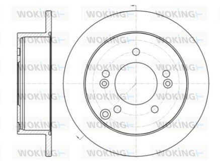 Диск тормозной задний (кратно 2) (выр-во Remsa) Hyundai Sonata NF Magentis / Tucson I Sportage (D61399.00) WOKING D6139900